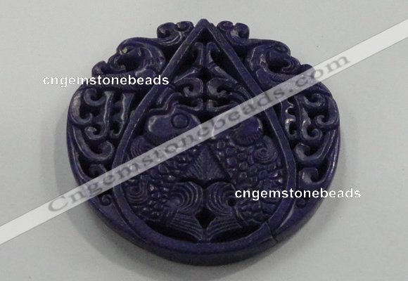 NGP1631 65*65mm Carved dyed natural hetian jade pendants wholesale