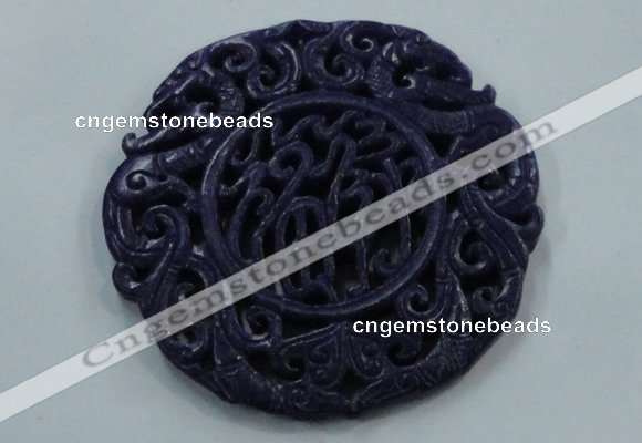 NGP1632 65*65mm Carved dyed natural hetian jade pendants wholesale