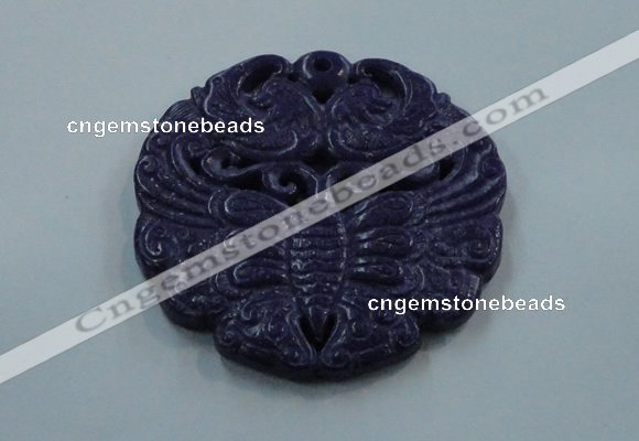 NGP1635 64*64mm Carved dyed natural hetian jade pendants wholesale