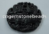 NGP1639 68*69mm Carved dyed natural hetian jade pendants wholesale