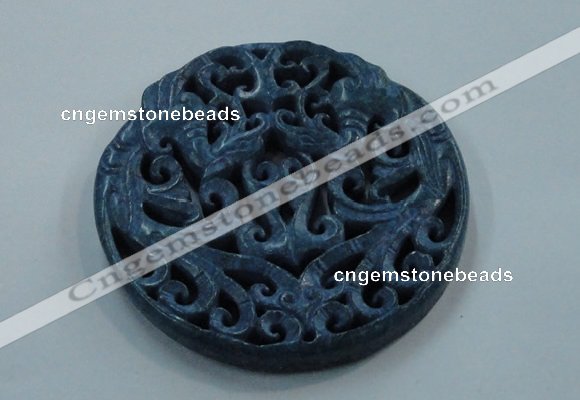 NGP1645 65*65mm Carved dyed natural hetian jade pendants wholesale