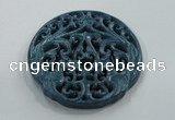 NGP1647 65*65mm Carved dyed natural hetian jade pendants wholesale