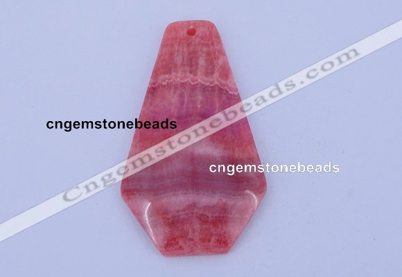 NGP166 2pcs 35*60mm dyed rhodochrosite gemstone pendants