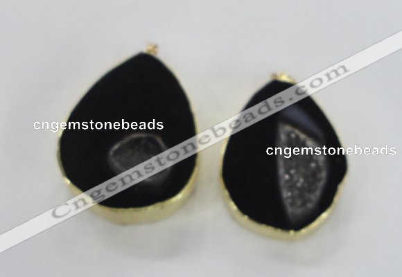 NGP1661 40*50mm - 45*55mm freeform druzy agate pendants