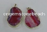 NGP1662 30*40mm - 35*45mm freeform druzy agate pendants