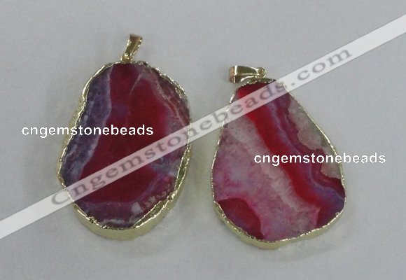 NGP1662 30*40mm - 35*45mm freeform druzy agate pendants