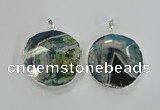 NGP1664 30*35mm - 35*40mm freeform agate gemstone pendants