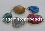 NGP1672 30*40mm - 35*45mm freeform agate gemstone pendants