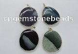 NGP1705 35*45mm - 45*50mm freeform agate gemstone pendants