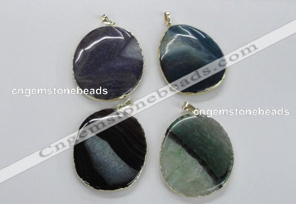 NGP1705 35*45mm - 45*50mm freeform agate gemstone pendants