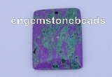 NGP171 2pcs 34*44mm rectangle lapis & malachite gemstone pendants