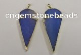 NGP1723 30*65mm arrowhead agate gemstone pendants wholesale