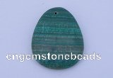 NGP175 2pcs 32*42mm teardrop synthetic malachite gemstone pendants