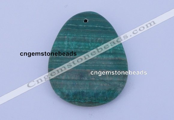 NGP175 2pcs 32*42mm teardrop synthetic malachite gemstone pendants