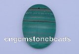 NGP176 2pcs 35*40mm oval synthetic malachite gemstone pendants