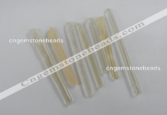 NGP1760 6*55mm - 8*80mm sticks white crystal beads pendants