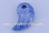 NGP178 2pcs 10*20*35mm dyed blue lace agate gemstone pendants