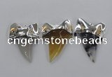 NGP1780 35*45mm - 38*55mm teeth-shaped agate gemstone pendants