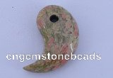 NGP179 2pcs 10*20*35mm unakite gemstone pendants jewelry