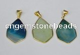 NGP1794 25*40mm freeform agate gemstone pendants wholesale