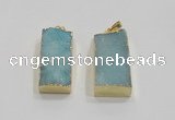 NGP1824 15*30mm - 20*35mm rectangle druzy agate pendants