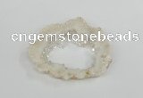 NGP1831 45*55mm - 55*60mm donut plated druzy agate pendants