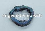 NGP1835 45*55mm - 55*60mm donut plated druzy agate pendants