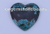 NGP184 38*38mm heart chrysocolla gemstone pendant jewelry