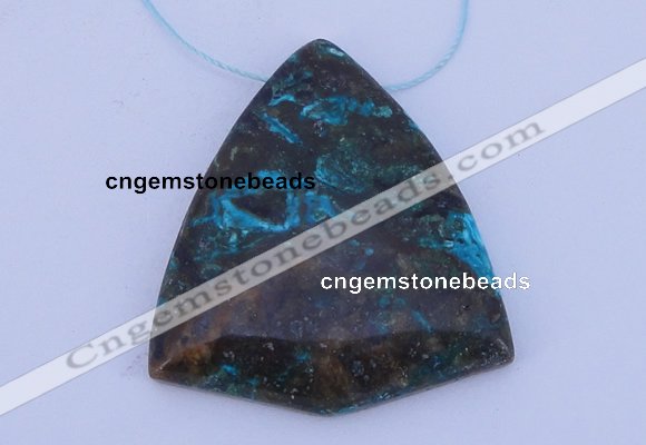 NGP186 38*43mm chrysocolla gemstone pendant jewelry wholesale