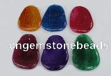 NGP1869 40*52mm - 40*58mm freeform agate gemstone pendants