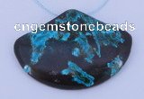 NGP188 34*50mm chrysocolla gemstone pendant jewelry wholesale