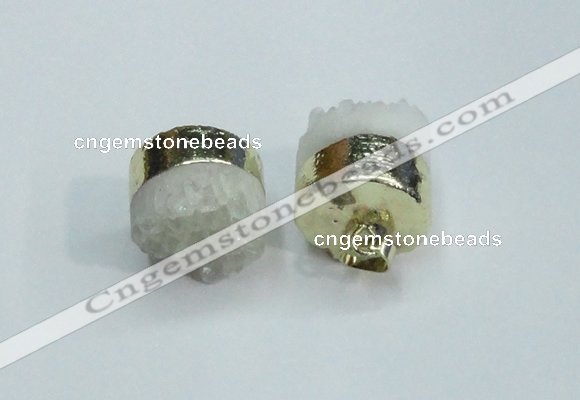 NGP1885 15*20mm - 20*20mm freeform druzy agate pendants