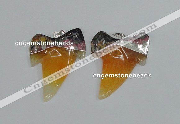 NGP1889 35*45mm - 38*55mm teeth-shaped agate gemstone pendants