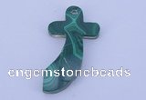 NGP189 29*51mm cross synthetic malachite gemstone pendant jewelry