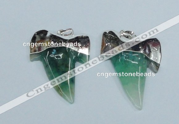 NGP1893 35*45mm - 38*55mm teeth-shaped agate gemstone pendants