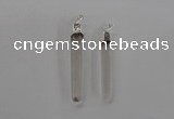 NGP1896 6*50mm - 8*60mm stick white crystal gemstone pendants