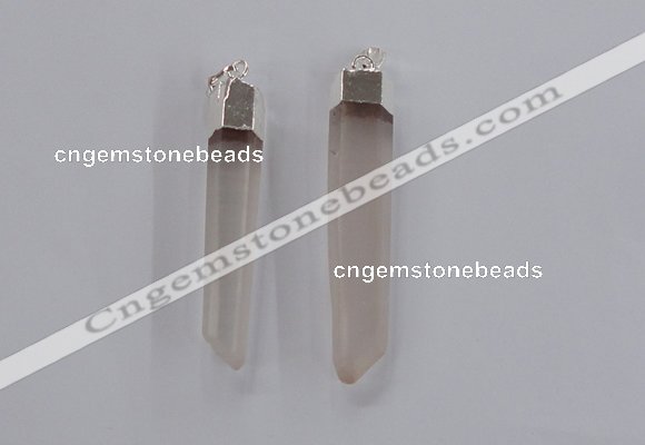 NGP1897 8*50mm - 11*60mm stick white crystal gemstone pendants