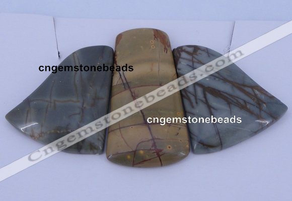 NGP19 Picasso jasper gemstone pendants set jewelry wholesale