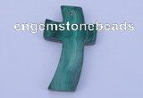 NGP191 30*51mm cross synthetic malachite gemstone pendant jewelry