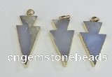 NGP1921 20*42mm - 22*50mm arrowhead agate gemstone pendants