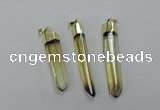 NGP1931 6*50mm - 8*55mm stick lemon quartz pendants wholesale