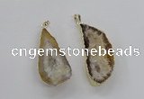 NGP1968 25*40mm - 30*50mm freeform druzy agate gemstone pendants