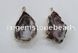 NGP1969 25*40mm - 30*50mm freeform druzy agate gemstone pendants