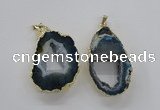 NGP1971 25*40mm - 30*50mm freeform druzy agate gemstone pendants