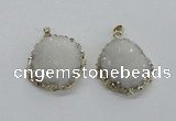 NGP1984 25*30mm - 30*35mm freefrom druzy agate pendants