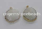 NGP1985 35*40mm - 40*45mm freefrom druzy agate pendants