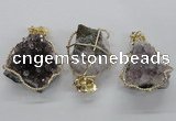 NGP1992 35*40mm - 40*45mm freeform druzy amethyst pendants