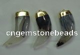 NGP1993 20*48mm - 22*50mm oxhorn montana agate pendants