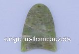 NGP202 30*42mm fashion peridot gemstone pendant jewelry wholesale