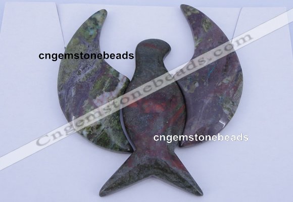 NGP21 Green rain forest stone pendants set jewelry wholesale